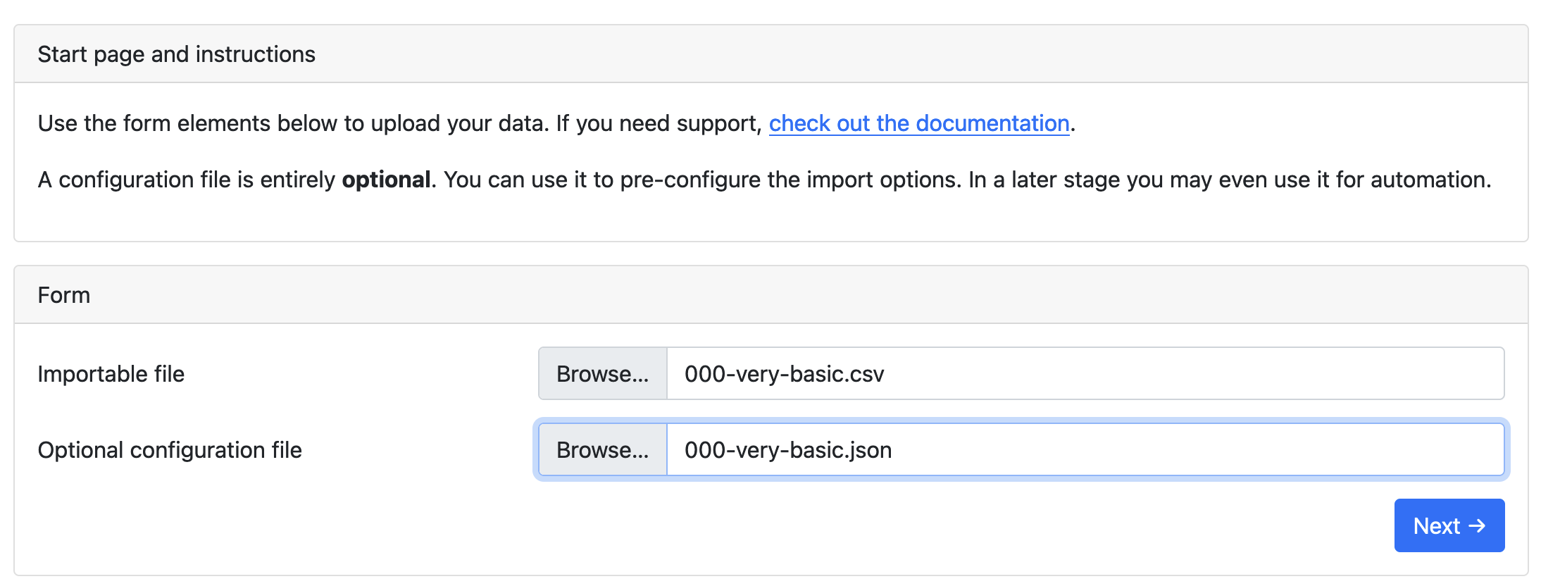 Upload CSV
